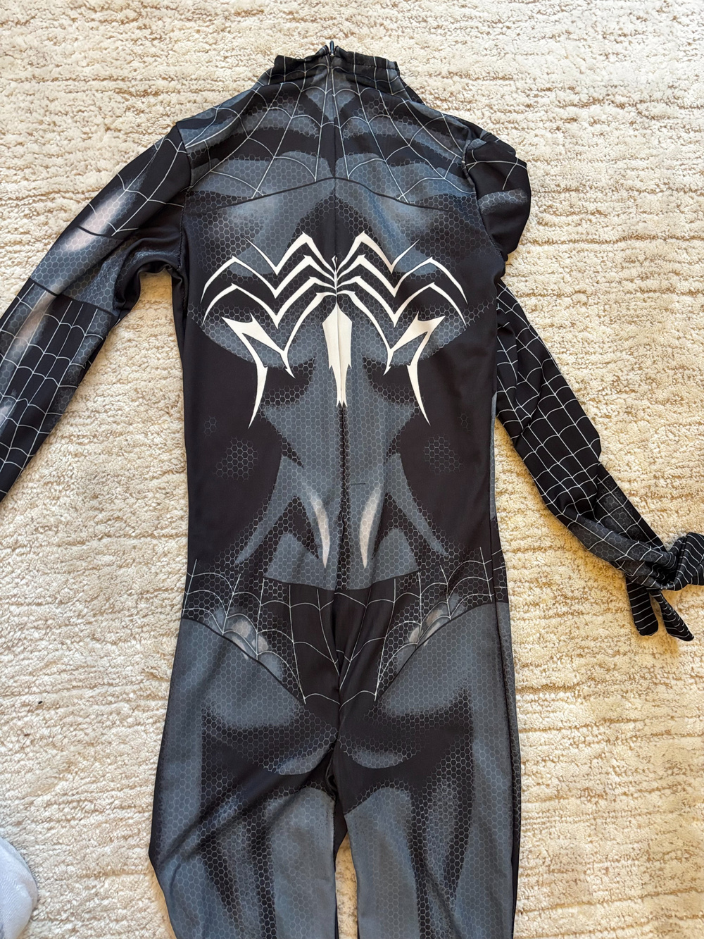Spider-Man Black Webbed Full Body Costume Jumpsuit